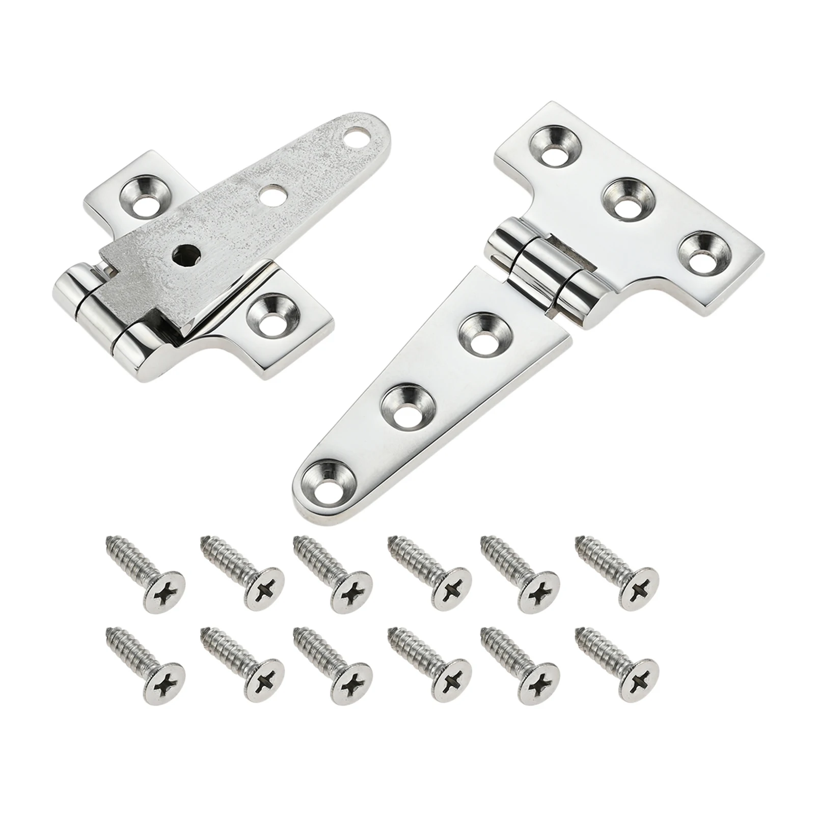 2Pcs 316 Stainless Steel T Hinges Marine Grade 4'' X 2