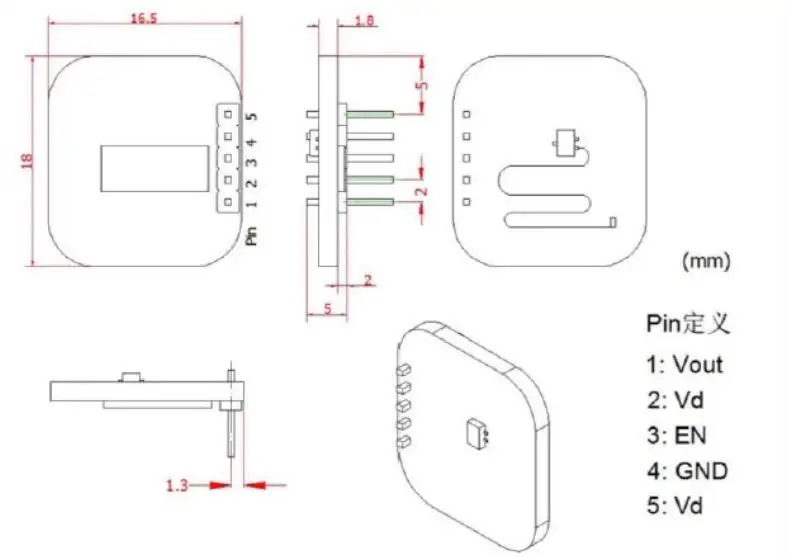 Imagem -06 - Taidacent-microondas Radar Sensor Módulo Interruptor Sensor de Movimento do Corpo Humano Biss0001 Sensor Pir para Toy Luz Led 3.3v 5v Pcs