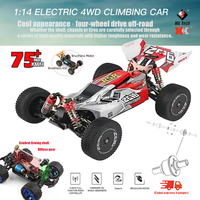 WLtoys 144010 144001 75KM/H 2.4G RC Car Brushless 4WD Electric High Speed Off-Road Remote Control Drift Toys for Children Racing