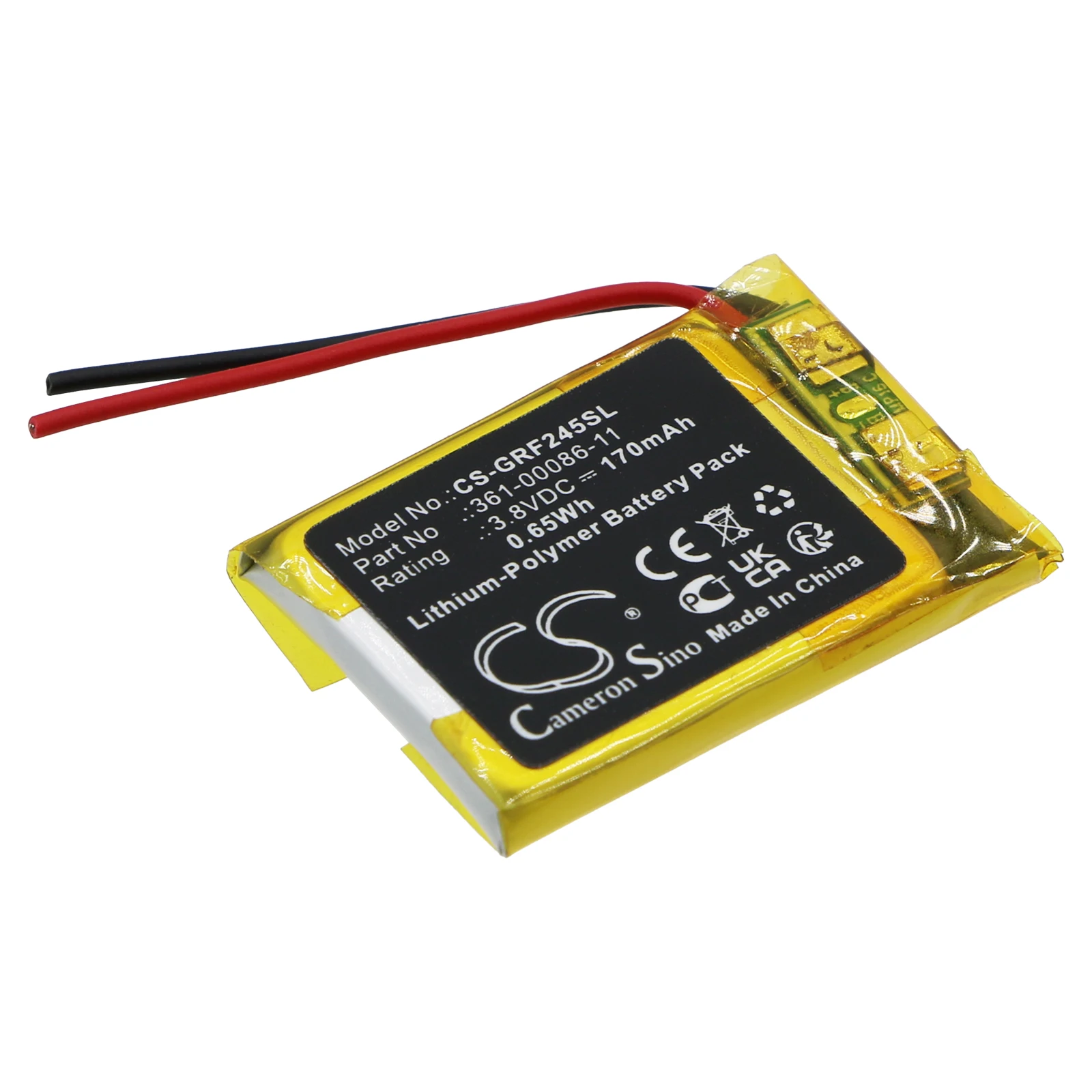 Batería de repuesto CS para Garmin Forerunner 245, Forerunner 245 Music 361-00086-11 170mAh / 0.65Wh
