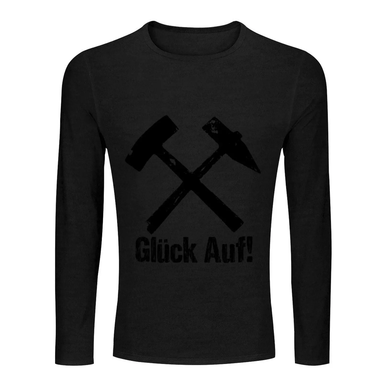 Good Luck, Mining, Buddy, Iron and Mallet, Colliery Long T-Shirt black t shirts T-shirt men