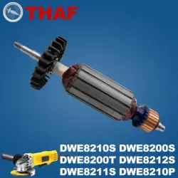 AC 220V 240V DWE8210S DWE8200S DWE8200T DWE8212S Armature Rotor For DEWALT Angle Grinder Spare Parts Grinder DWE8211S DWE8210P