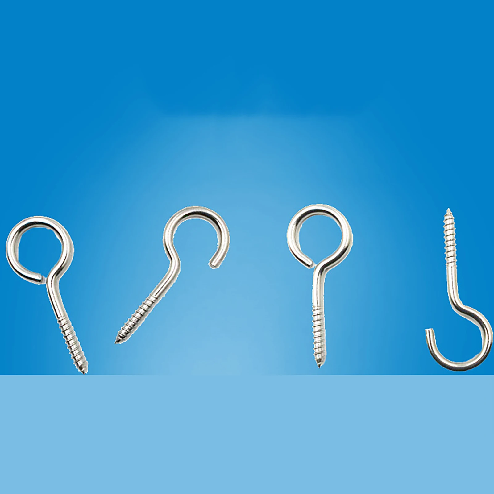 Eye Hooks Heavy Duty Garden Hanging Hardware for Homeowners 304 Stainless Steel J-Hook Screw Set Rustproof Durable