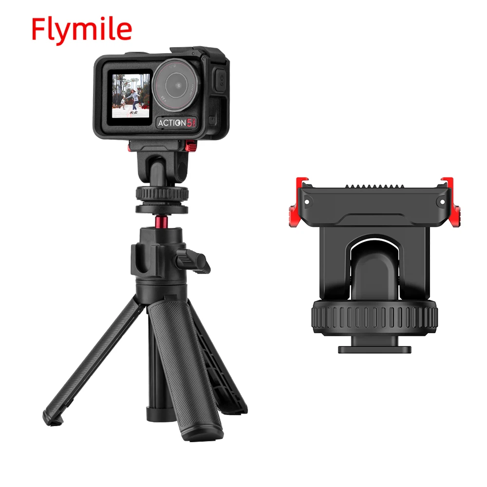 

Flymile Camera Adapter Base for DJI Osmo Action 5 Pro/4/3 Tripod Cold Shoe Mount Bracket Magnetic Expansion Base