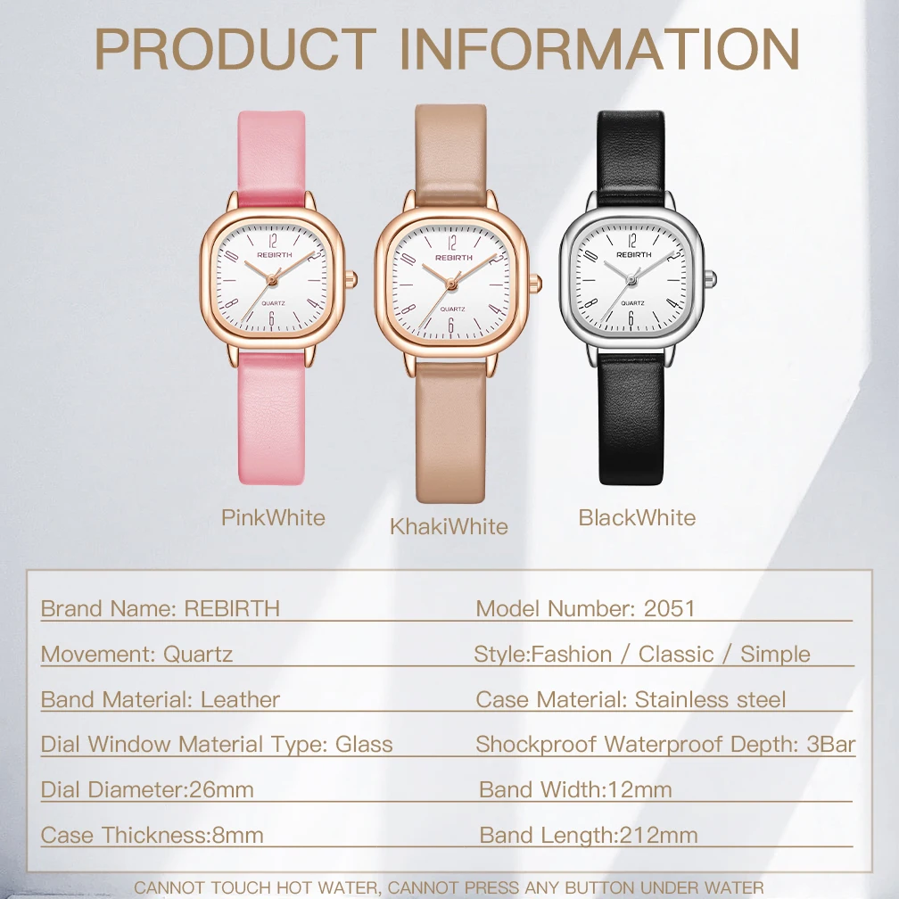 Rebirth business woman watch orologio al quarzo tradizionale da donna al quarzo RE2051