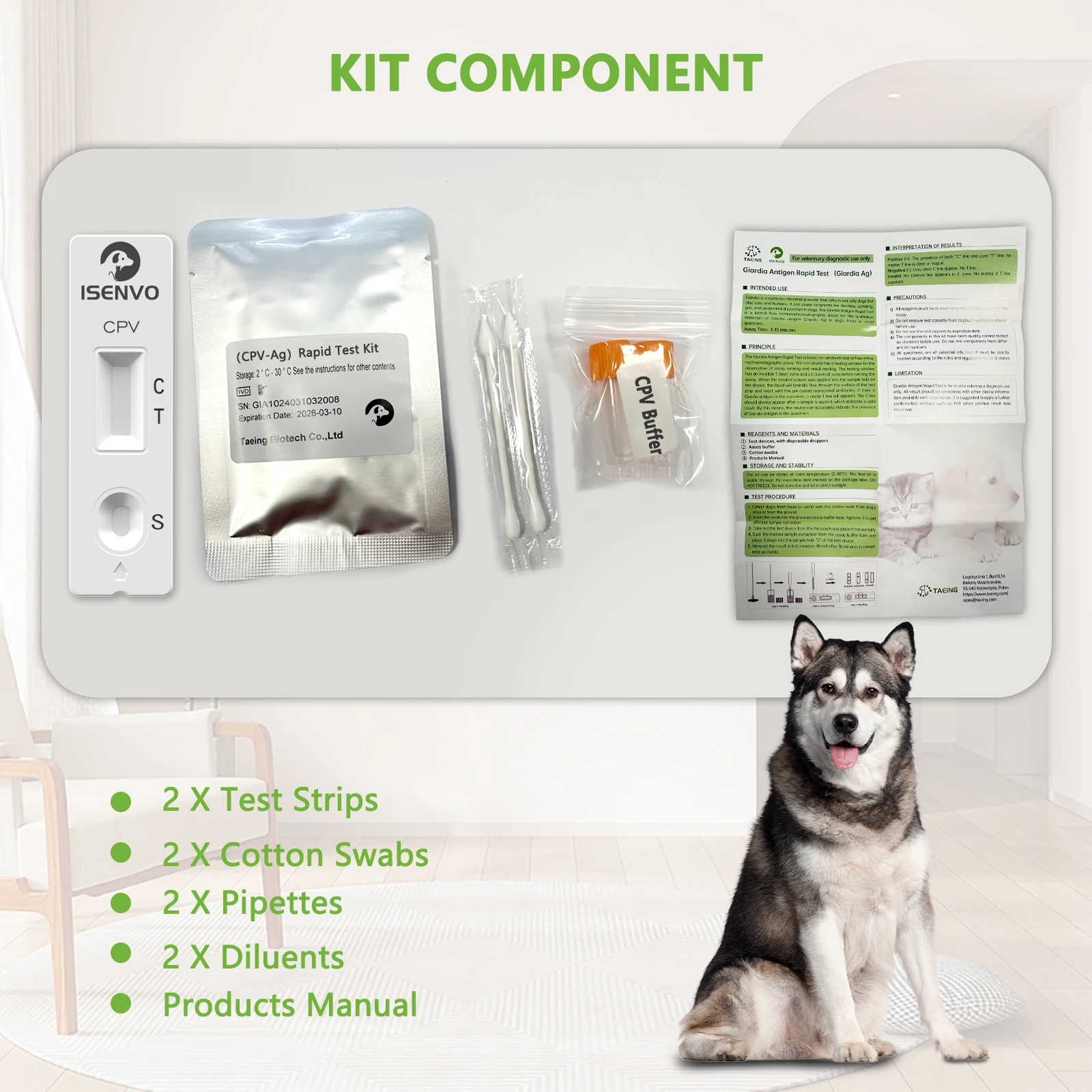 5Pcs FPV - Feline Cat Parvo/Distemper Panleukopenia Virus Test Kits