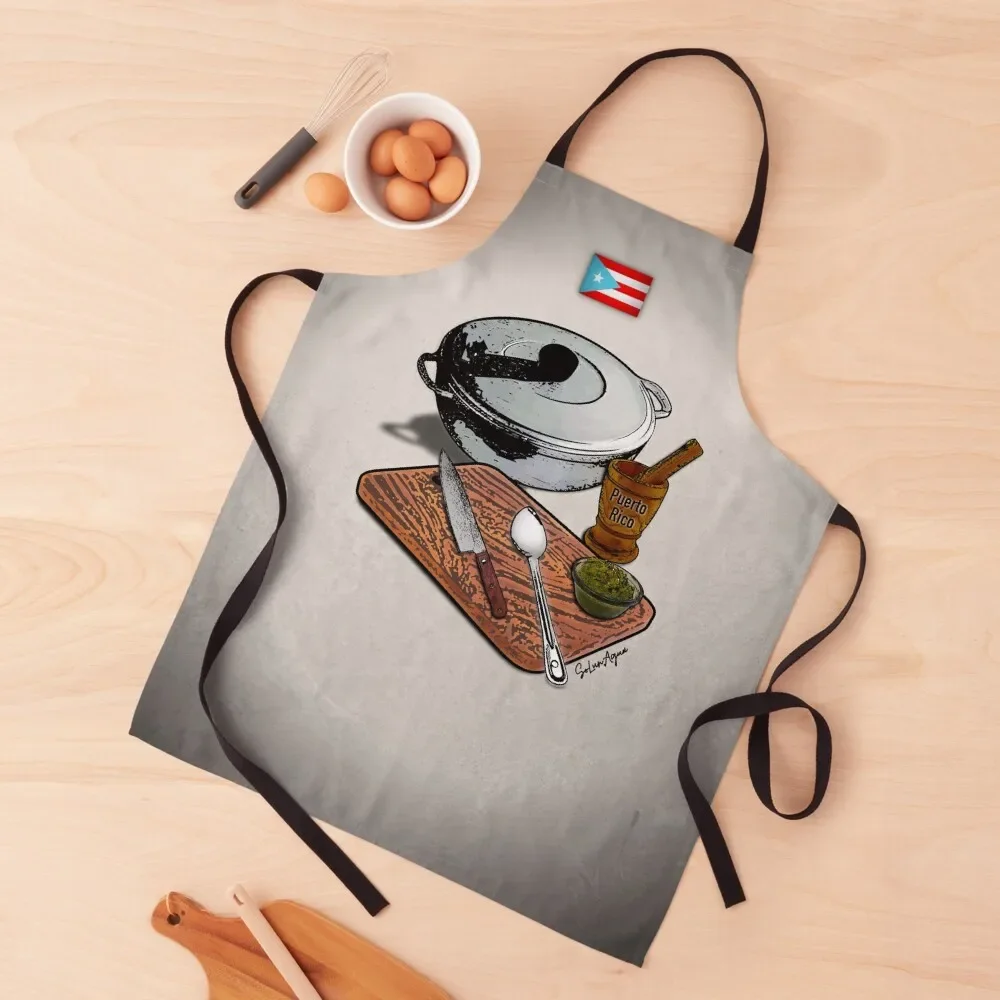 Puerto Rican Kitchen Apron Customizable Woman cleanings Things For The Kitchen Apron