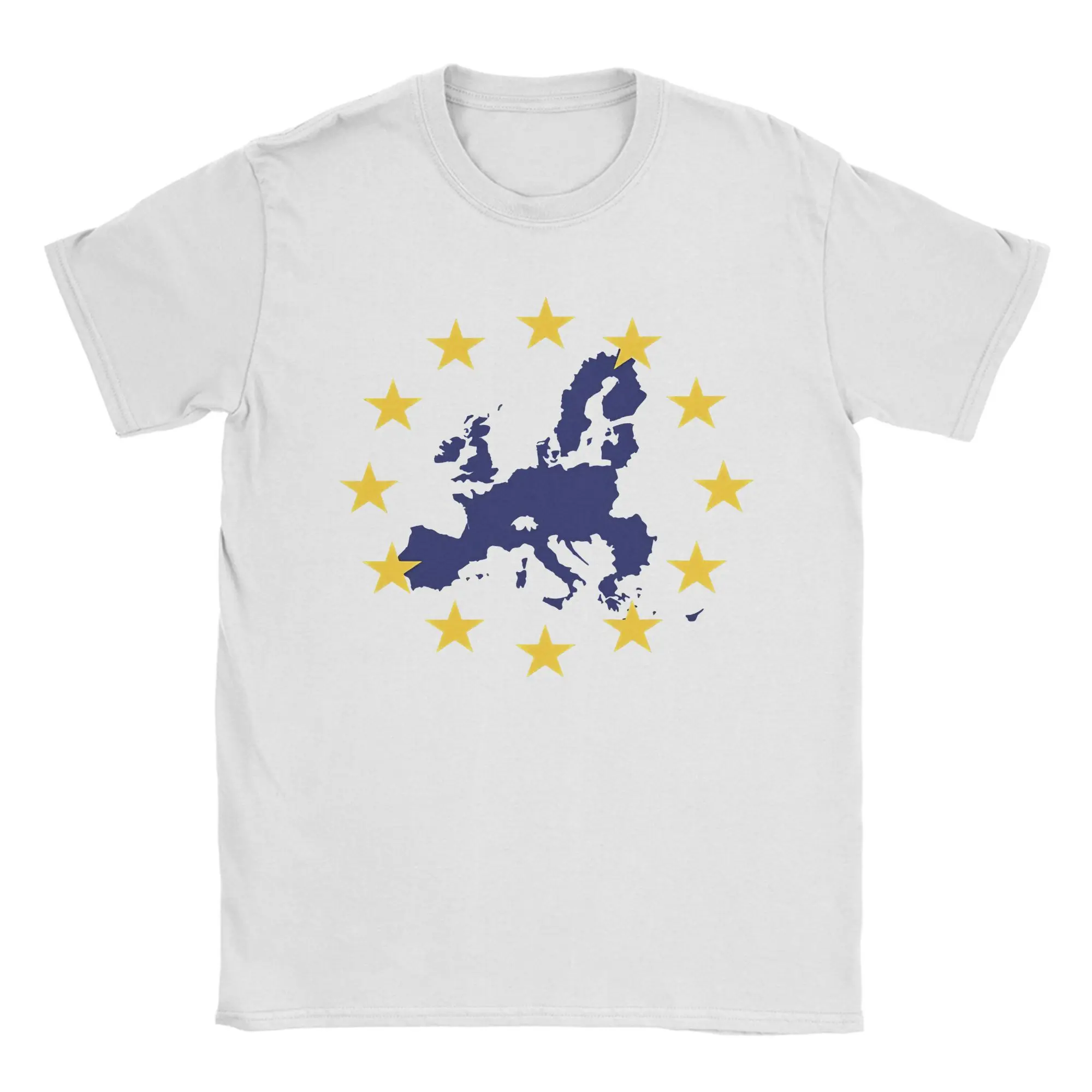 Europe Country History European Continent Nation Cotton T-Shirt For Man Beach  Y2K Basic T Shirts Tees Plus Size Cheap Clothes