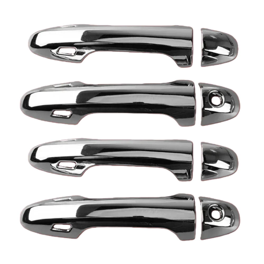 Door Handle Cover For Toyota Tacoma 2016-2018 2019 2020 2021 2022 Trim Set with Smart Keyhole Fit Silver Chrome ABS