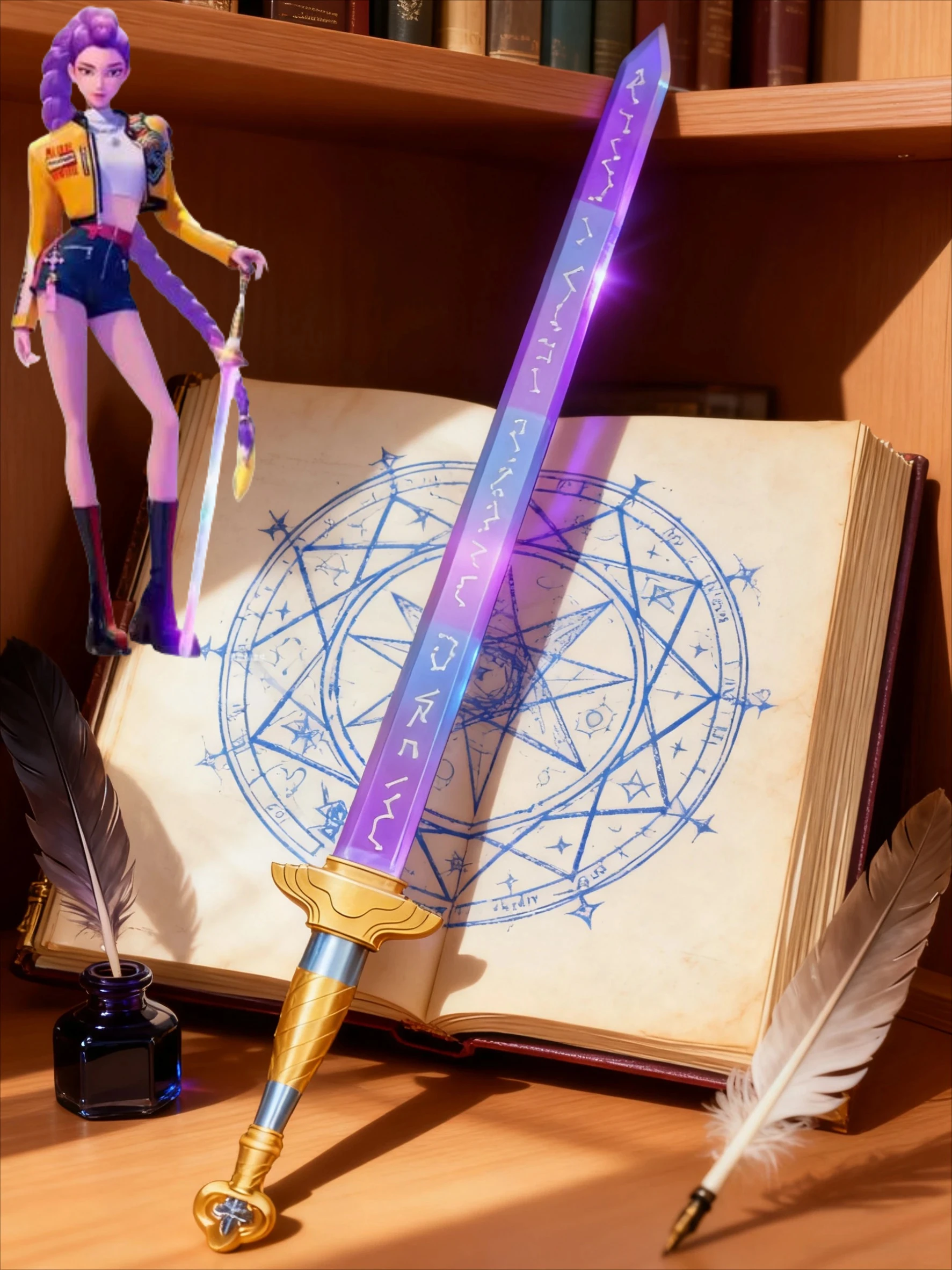 

Kpop Rumi Demon Hunters Sword Cosplay Prop with Symbol Outfit for Women Men Halloween Carnival Costume Accessories