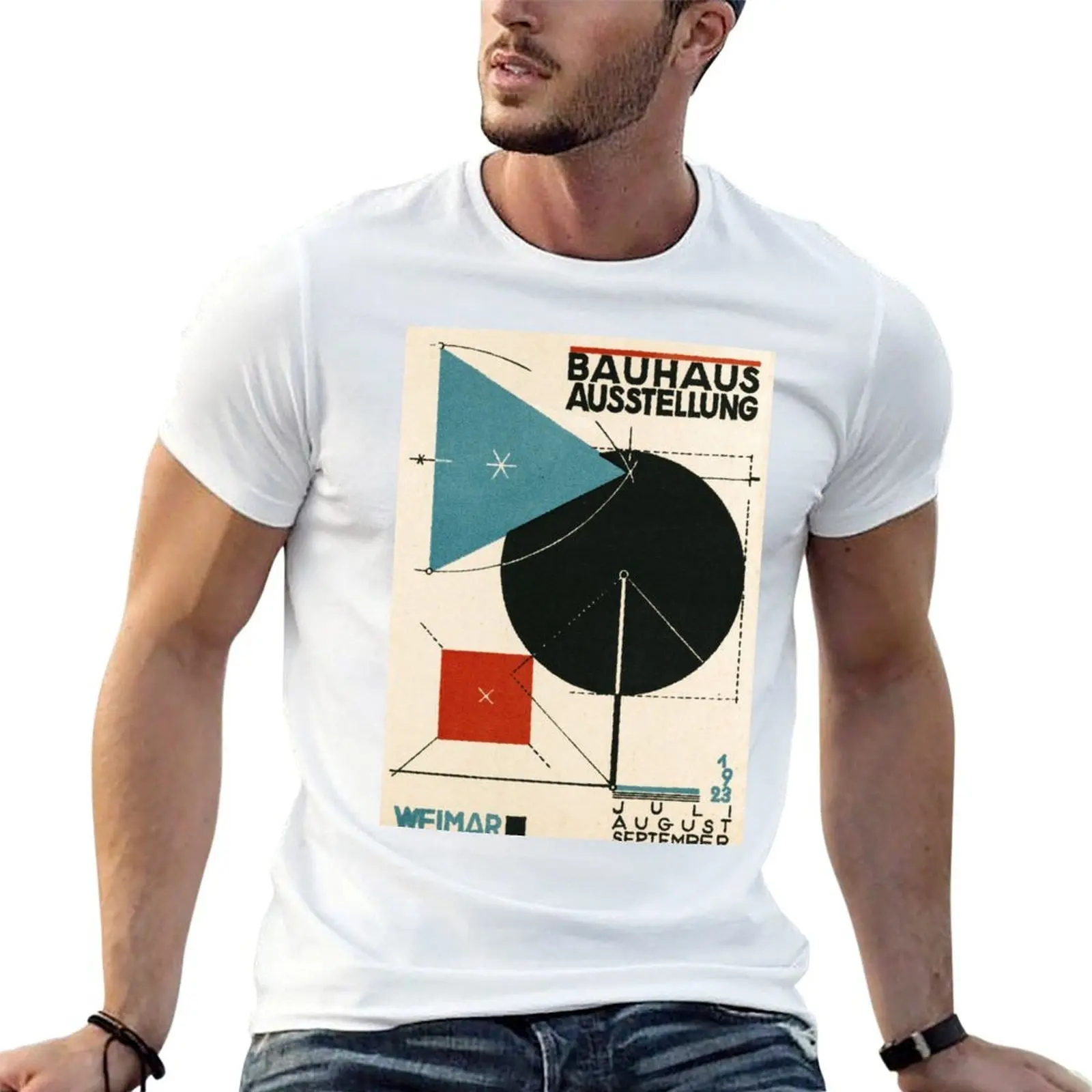 قميص التي شيرت رجل تي شيرت باوهاوس أنيمي Ausfigur تي شيرت مخصص تي معرض قميص عادي 1923 طباعة وينار