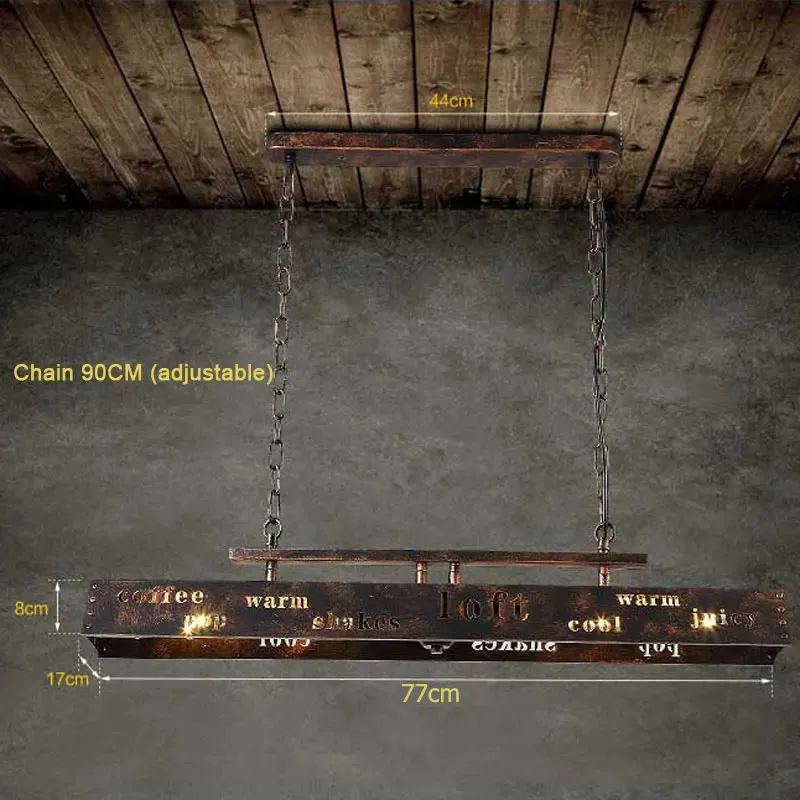 Imagem -02 - Loft Retro Estilo Industrial Lustre Restaurante Personalizado Hot Pot Restaurante Bar Vintage Nostálgico Lâmpada Pendente Americana