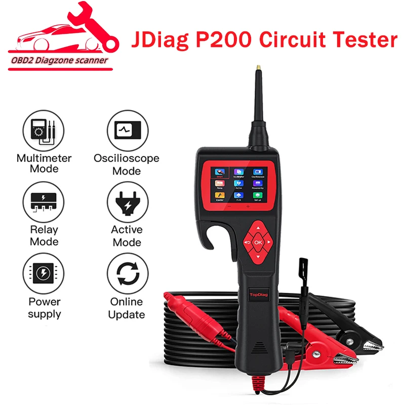 Topdiag P200 SMART HOOK Powerful Probe Car Circuit Analyzer Quickly Testing All 9V-30V Electronic Systems Car Diagnostic Tool