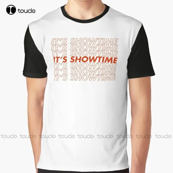 It'S Showtime Graphic T-Shirt Cotton Shirts For Men Digital Printing Tee Shirts Christmas Gift New Popular Xxs-5Xl Streetwear