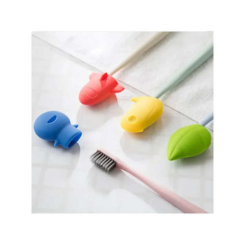 Cute Lovley Toothbrush Head Cover Caps for Boys Girls Kids - Health Germproof Protection - Leaf Bird Airship Design by 1PC