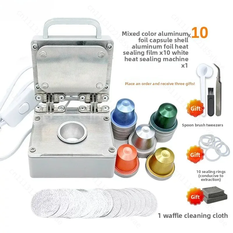 For S1 Heat‑Sealing Aluminum Foil Empty Capsule Sealer, DIY Coffee Pod Heat Press Sealing Machine For Home Use