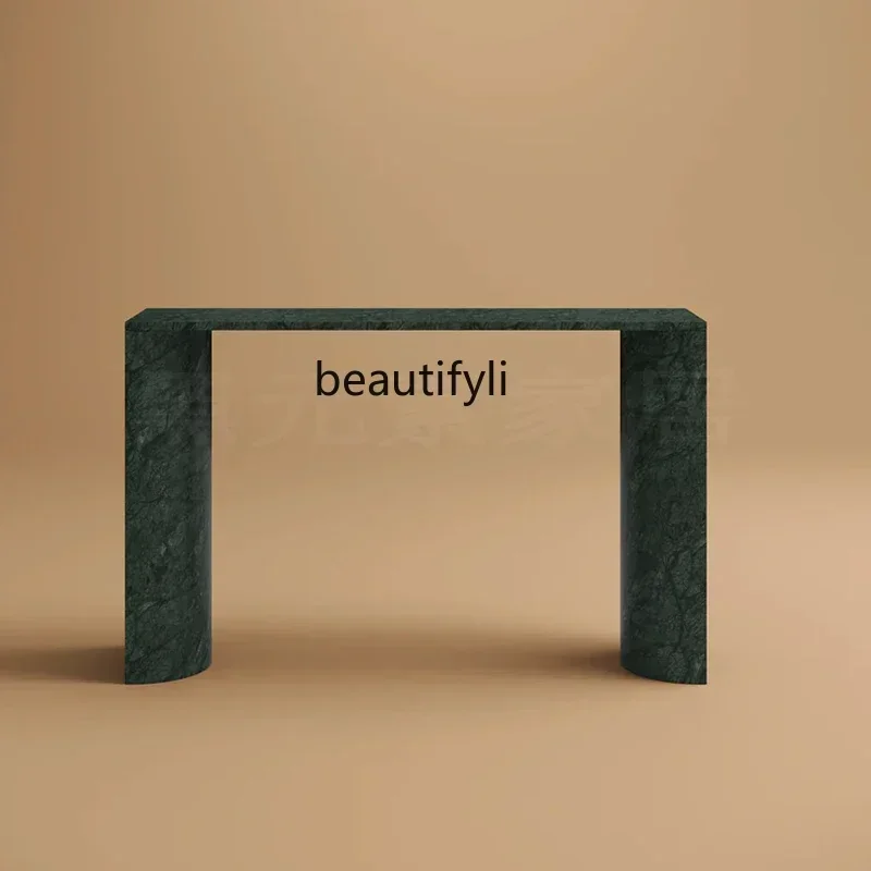 

xzz Italian light luxury marble entrance table, living room entrance shelf,household simple and very narrow wall str