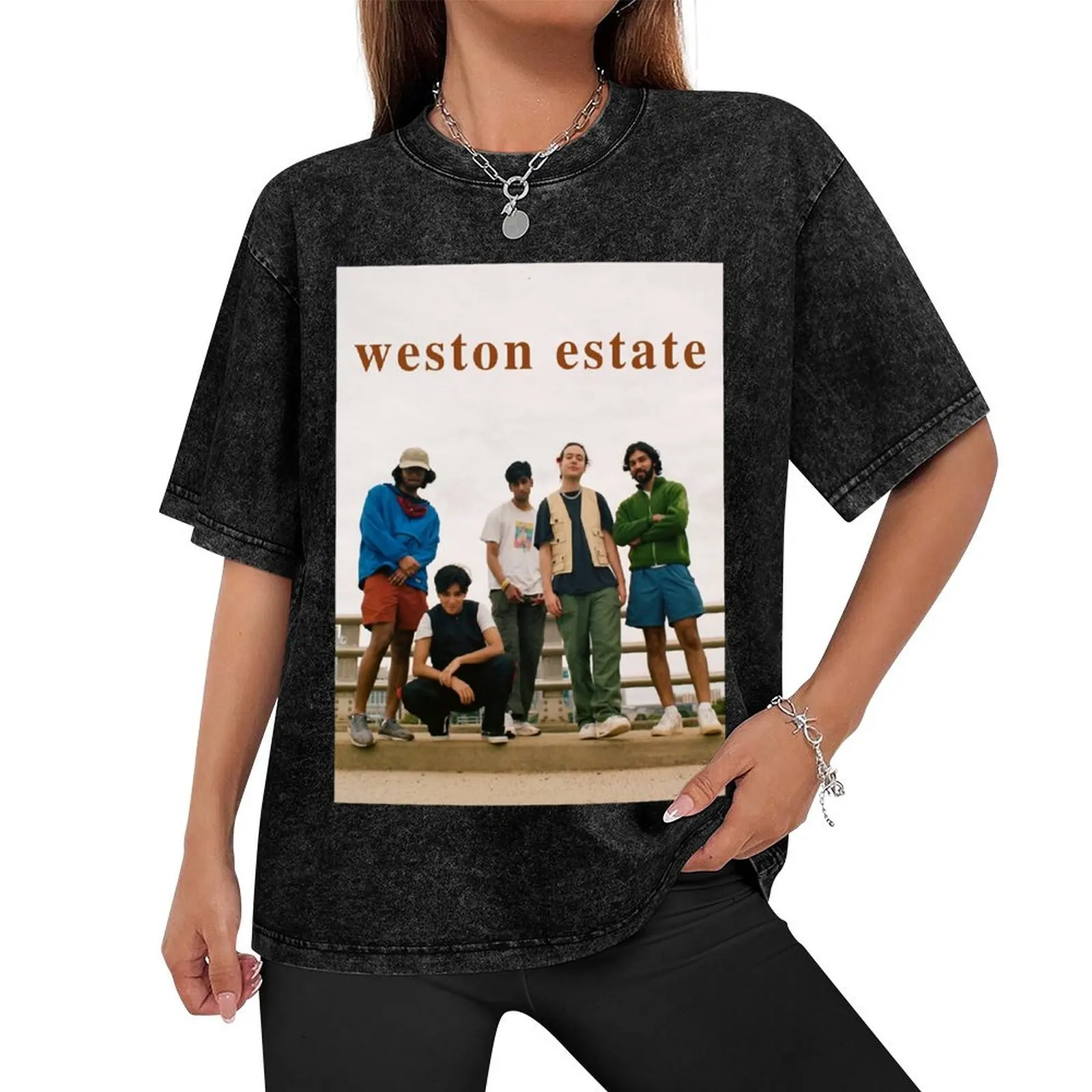 weston estate T-Shirt plain anime clothes summer top compression shirt men