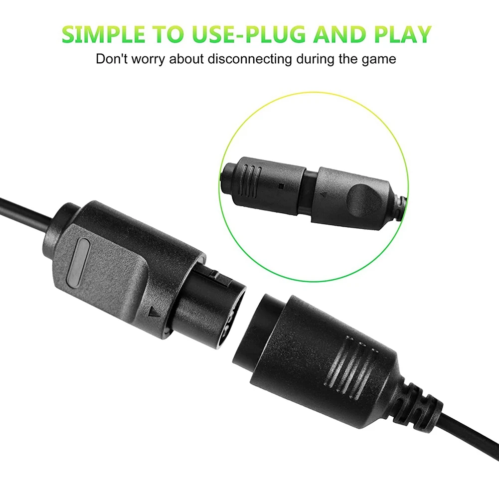 Cable de extensión para controlador de juego N64, 2 piezas, 6 pies, para Nintendo 64