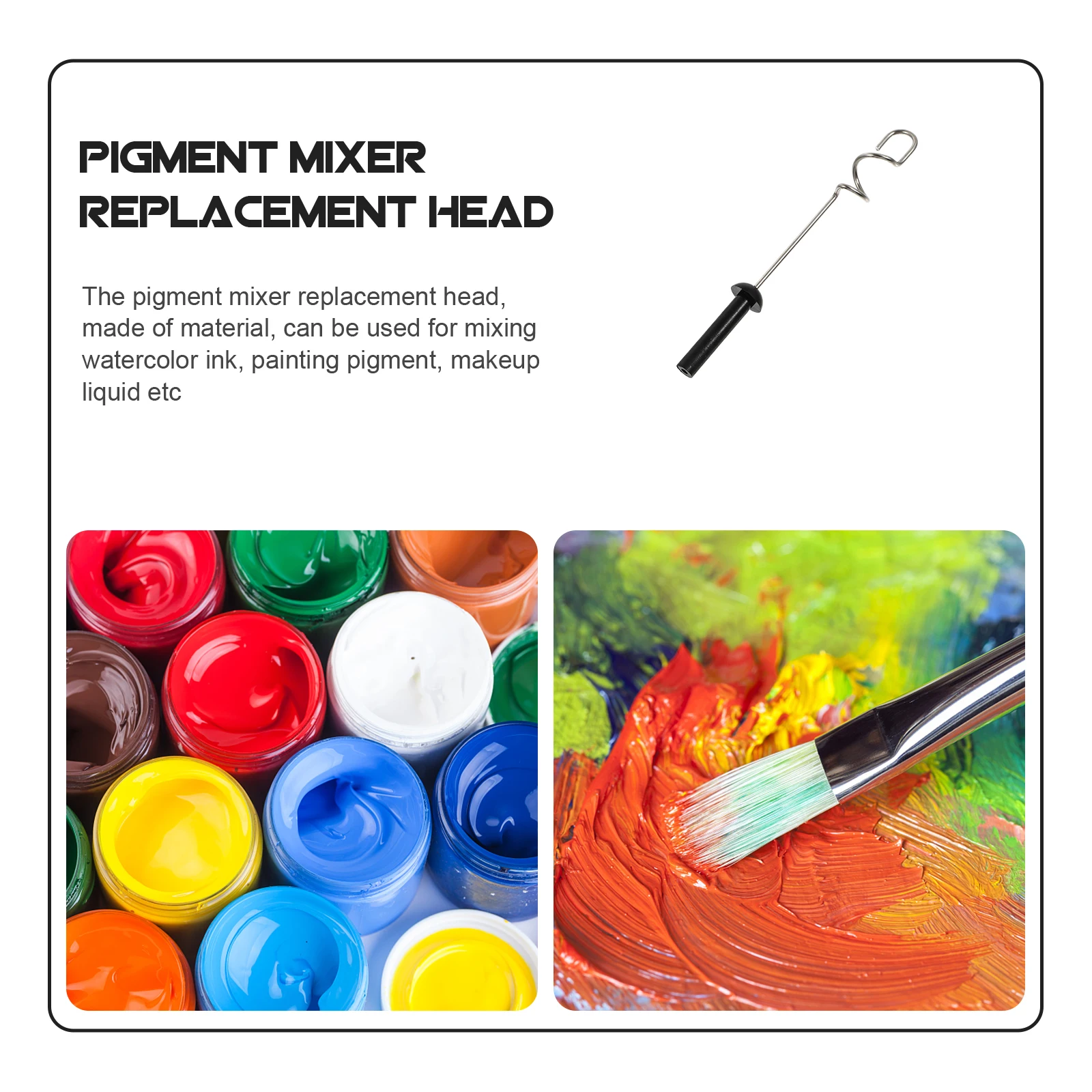 20 pcs Pigment Stirrer Head Spiral Mixing Tool For Glue Powder Durable Color Blending Agitator Art Supplies Painting Tool