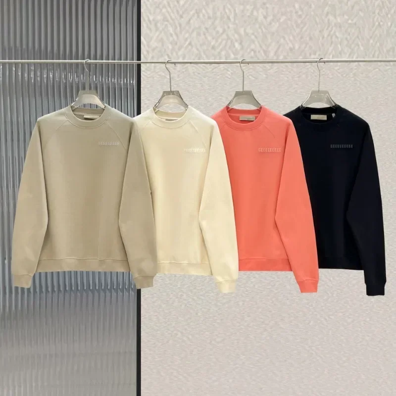 

Trendy Men's Sweater Classic Brand FW22 Plush Letter Logo Pullover Sweater Luxury Couple High Street Oversized Cotton Sportswear