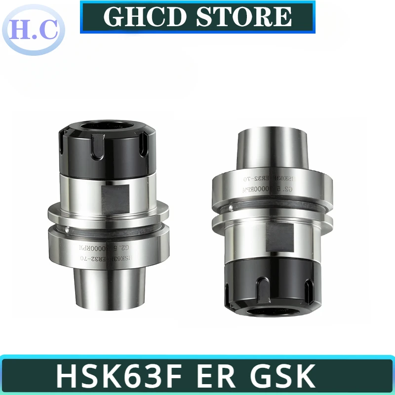 

HSK63F ER Tool Holder ER16 ER25 ER32 ER40 GSK10 GSK16 Tool Holder HSK 63F ER Engraving Woodworking Machine HSK63F Tool Holder