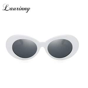 2021 novo vintage pequeno oval óculos de sol das mulheres designer da marca 90s retro moldura vermelha do punk dos homens óculos de sol máscaras feminino uv400 10 principais vendas oculos nirvana - №6