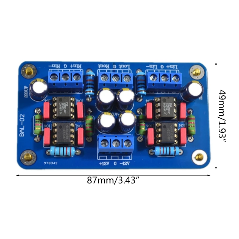 1pc Single-ended Power Amplifier Module SSM2141 Balanced to Unbalanced RCA Sound Amplifier AMP OP DropShipping