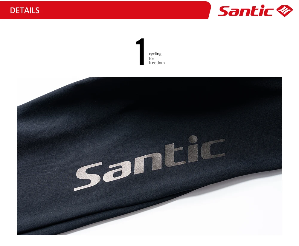 Santic Winter Radfahren Trägerhose Lange Hosen für Männer Warme Winddichte Schwamm Kissen Reflektierende Sicherheit Reiten Ausrüstung TM25C04286 – Detail 7