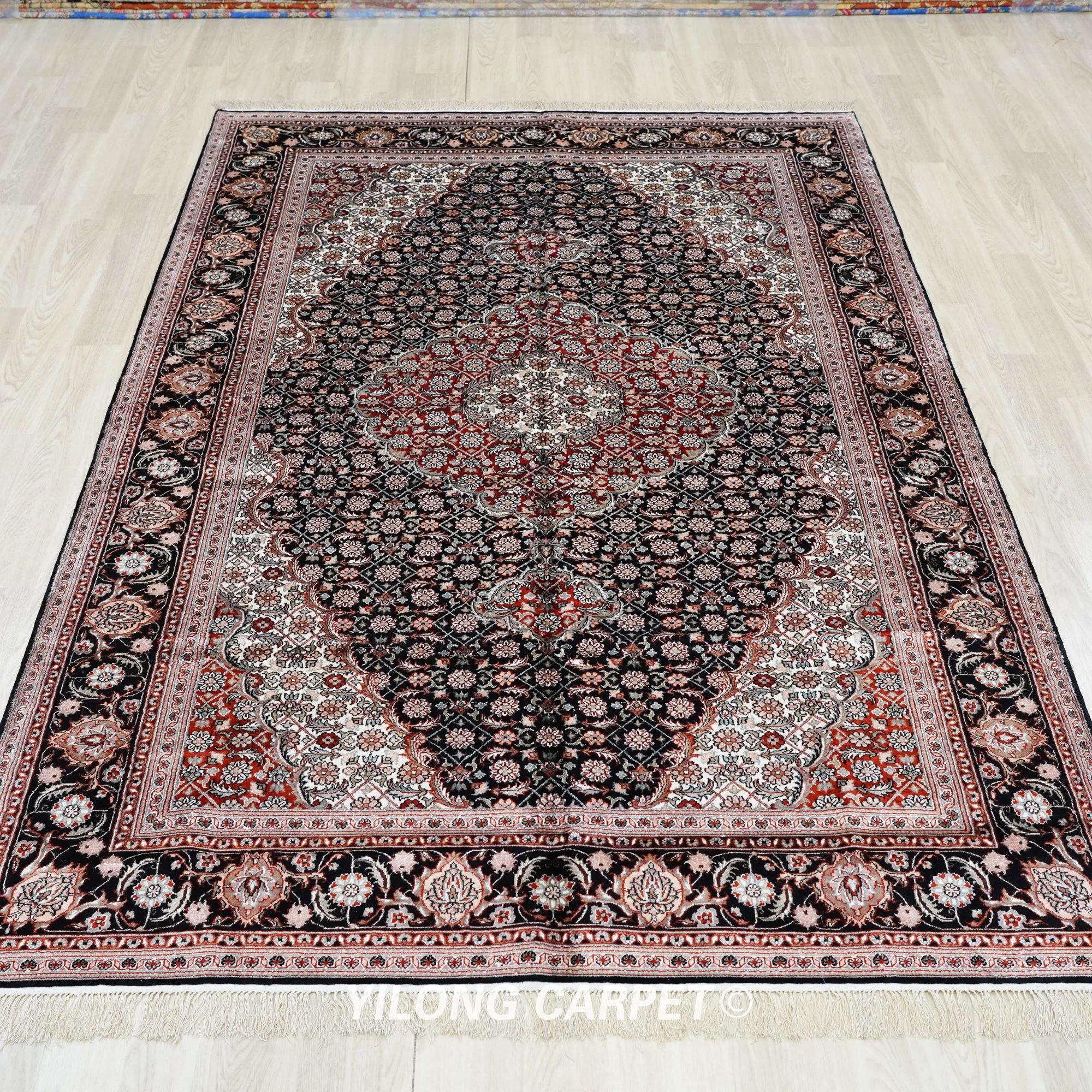 152x244cm Persian Carpet Colorful Handmade Exquisite 100% Silk Rug For Sale (SLF179B)