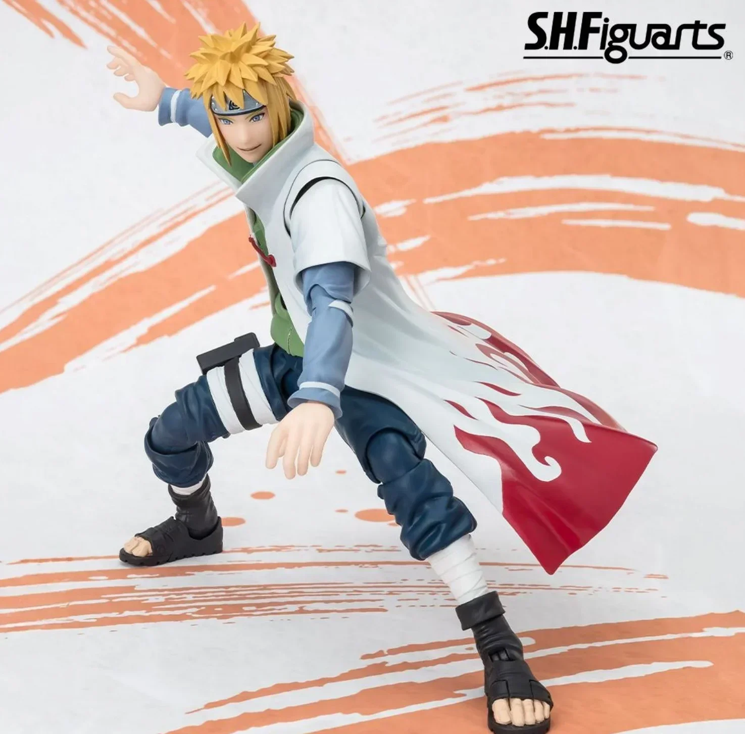 100% Bandai SH Figuarts Shf Naruto Shippuden Minato Namikaze Narutop99 Edition Anime Action Figures Toys Models Figura Collector