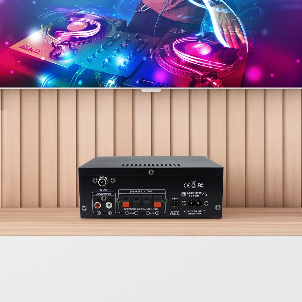 Audio Amplifier 400Wx2 2.0 Channel AK45 HiFi Stereo Amplifier Receiver AC 90V-240V Bluetooth-compatible 5.0 for Home Car