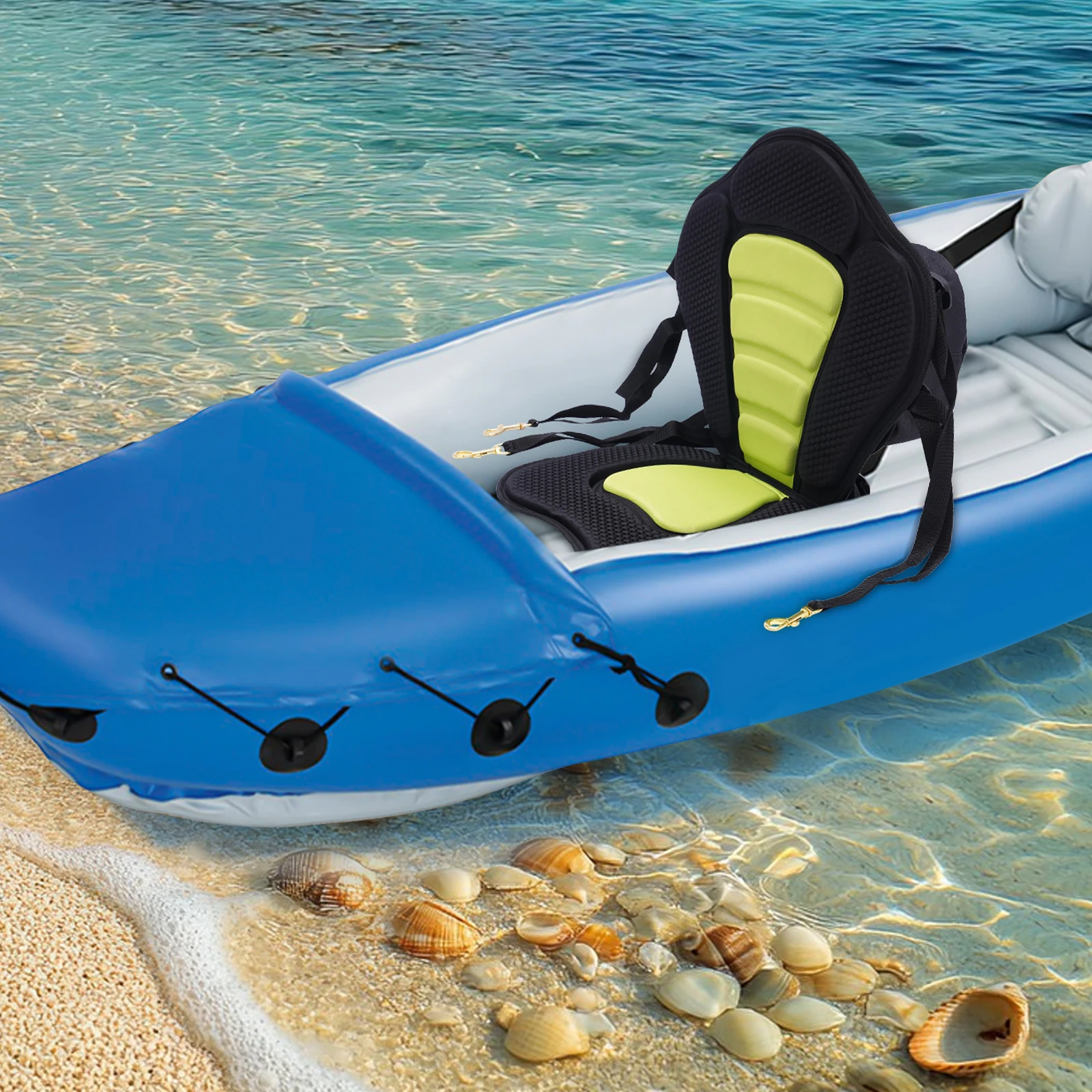 Padded Deluxe Kayak Seat Universal Seats Detachable Backpack Bag Back Canoe Backrest Adjustable