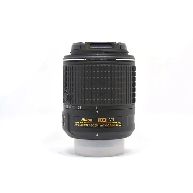 NIKON AF-S DX NIKKOR 55-200mm f/4-5.6G ED VR II Lens original lens front+back case