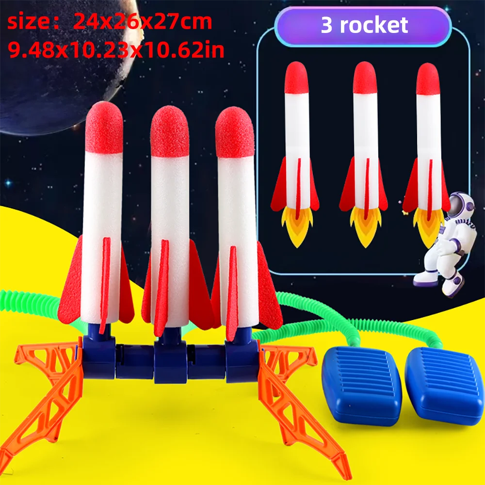 Kinder Raketenwerfer Schrittpumpe Power Air Pressed Stomp Outdoor Familienspiele Skyrocket Geburtstagsgeschenke Sportspielzeug für Kinder