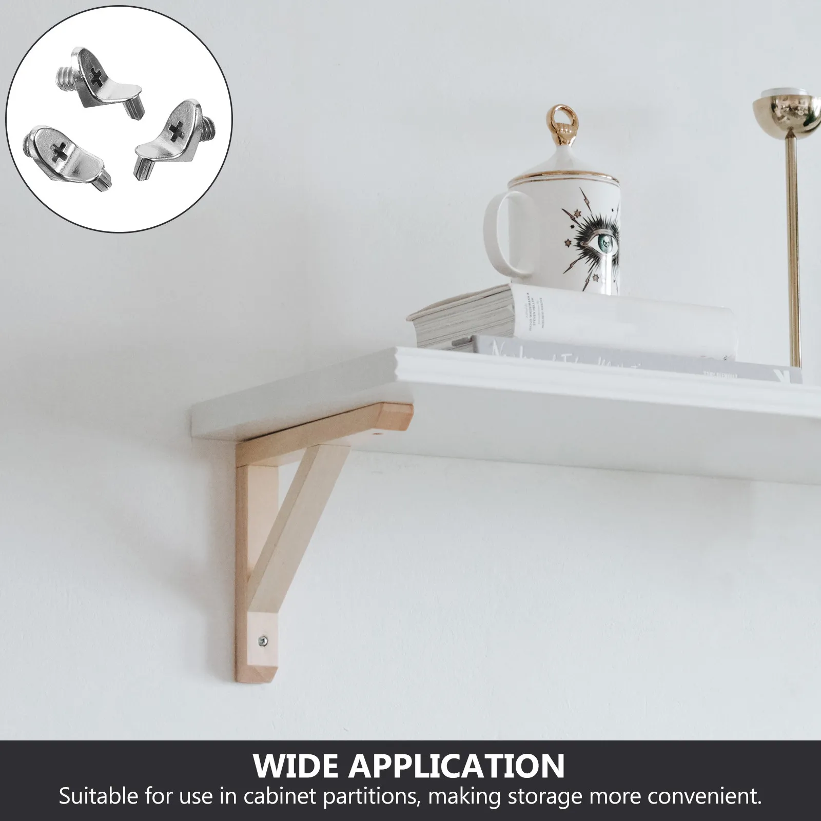 10Pcs Solid Alloy Shelf Supports Heavy Duty Shelf Pin Cabinet Partition Pegs for Wood Shelves Cabinet Supports