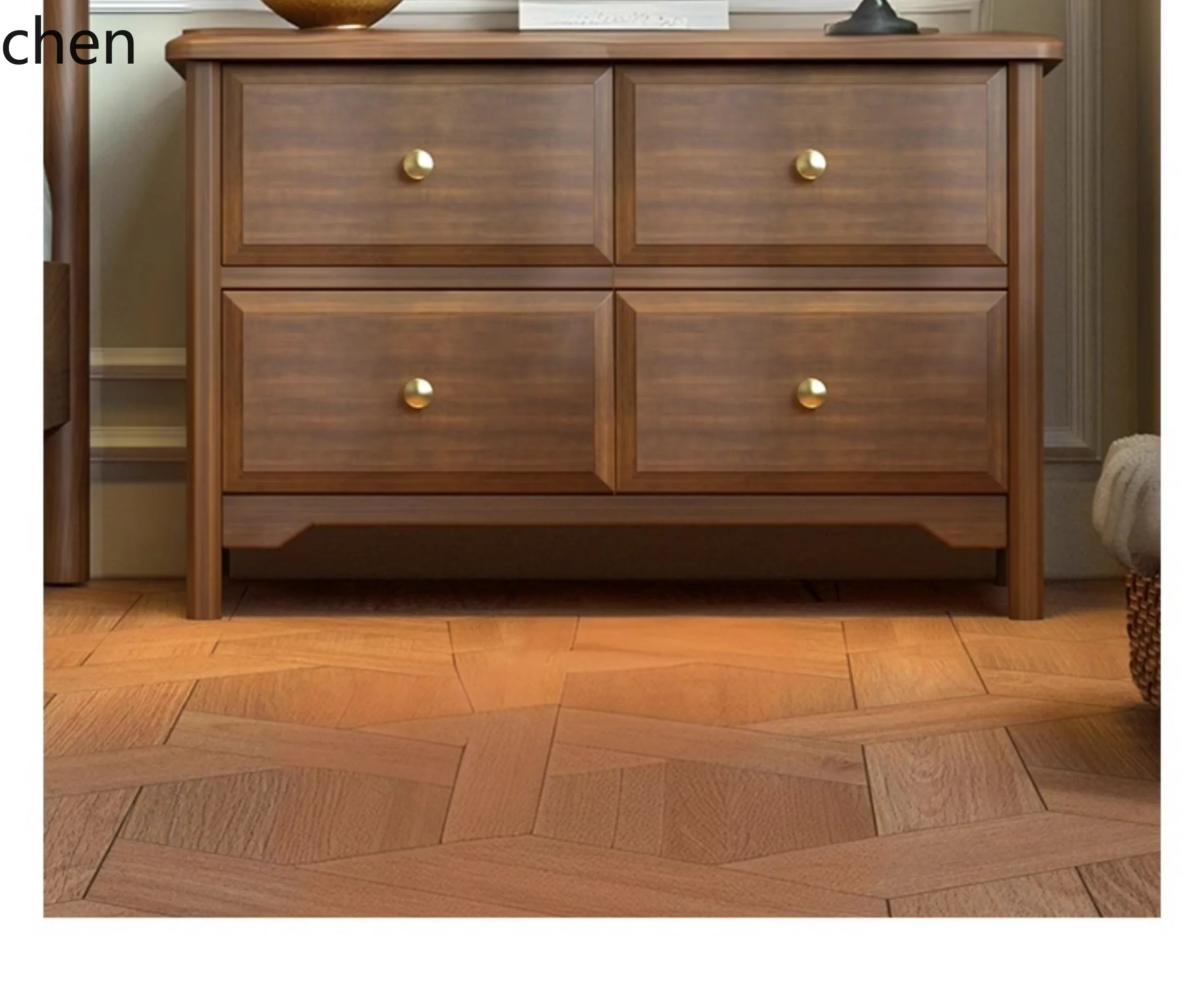 

QZT Solid Wood Large Bedside Storage Cabinet for Bedroom