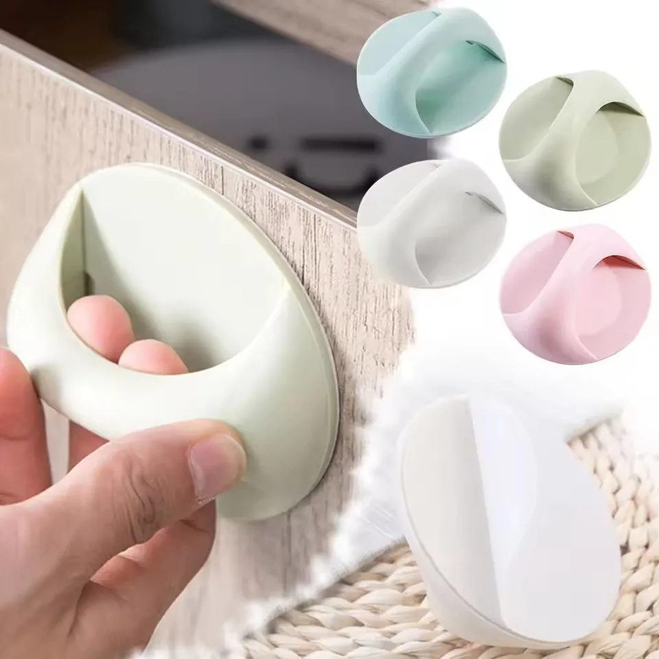 3pcs/6pcs color random, self-adhesive door handle assist, suitable for drawers and windows - easy to grip sliding design, no dri