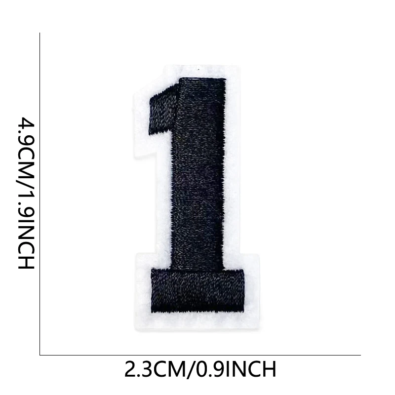Buchstaben-Aufnäher zum Aufbügeln für Kleidung, bestickt, schwarzes Alphabet, Parches, Bordado Para Ropa Letras Diy Nas Innovki Baby Sew Backpack De – Detail 10