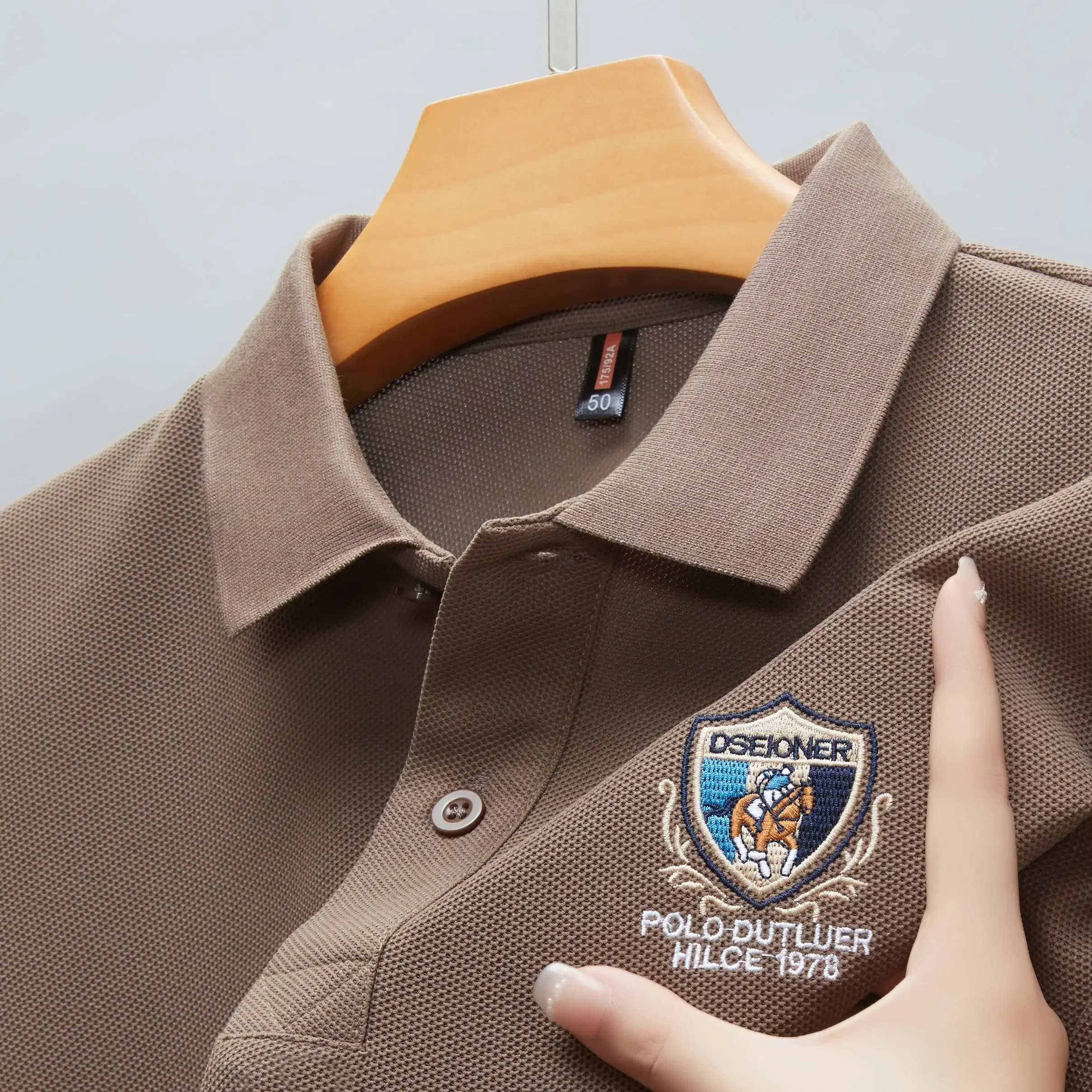 

High Quality Personalized Printed Polo Shirt Men's Short Sleeved T-shirt Summer Trend Lapel Casual Business Top