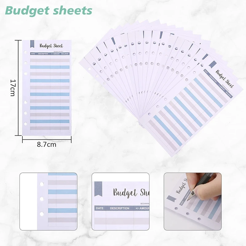 A6 Binder Budget Cash Envelopes, Budget Planner Organizer System For Budgeting And Saving Suitable For Any Occasion