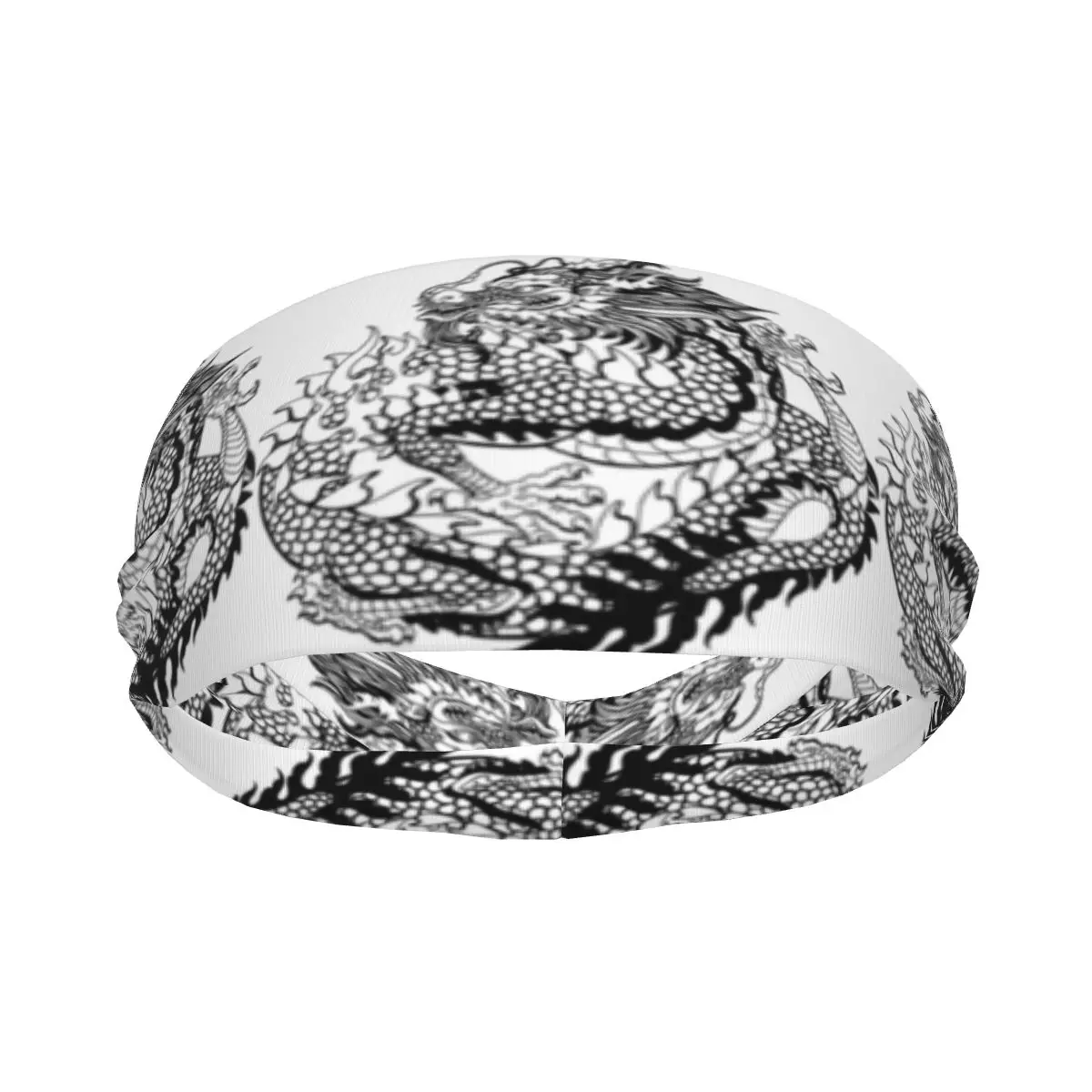 

Спортивная повязка на голову, традиционная китайская повязка на голову с драконом для бега, фитнеса, повязка для волос для езды на велосипеде и бега