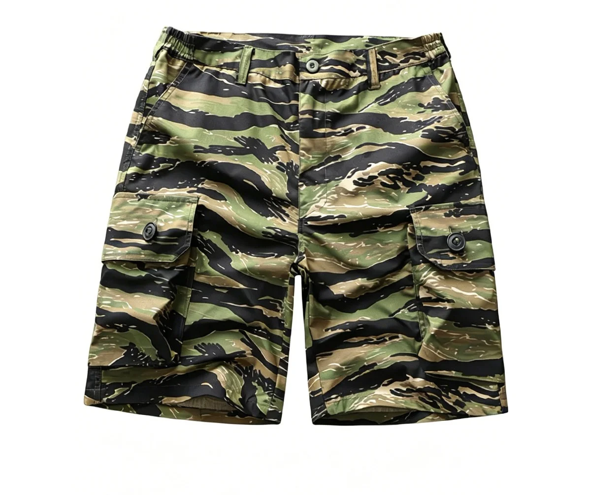 Jungle Tiger Spotted Vietnam War Army Fans Outdoor Oversized Tactical Trendy Shorts CAG Classic