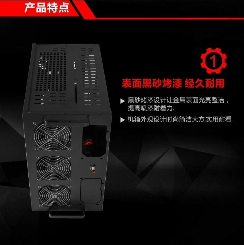 6 8 Card Chassis 6u Server Multi Graphics Dual Power Standard ATX Main Board Platform