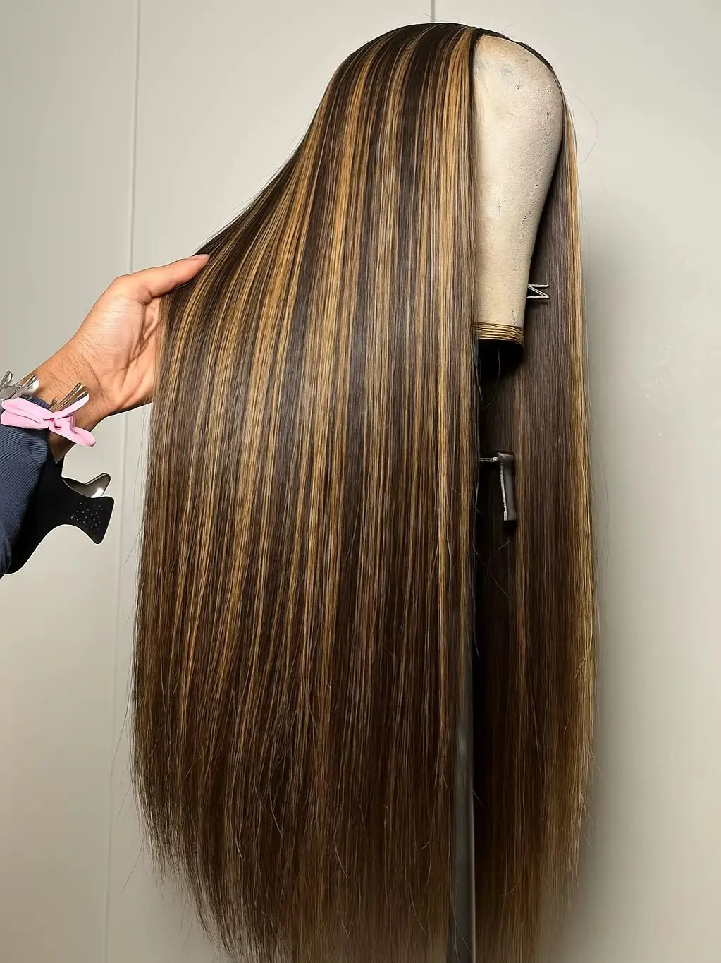 

30 inch Highlight Ombre Lace Front Wig Human Hair 13x4 Hd Transparent Lace Frontal Wigs Human Hair PB/27 Straight Wigs