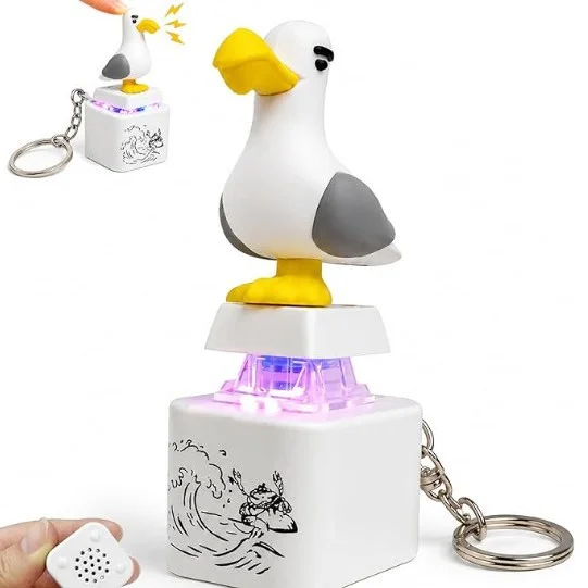Llavero Sonido Lagarto Recargable Con Luces Y Sonido De Cuac – Juguete Antiestrés Para Adultos Y Niños