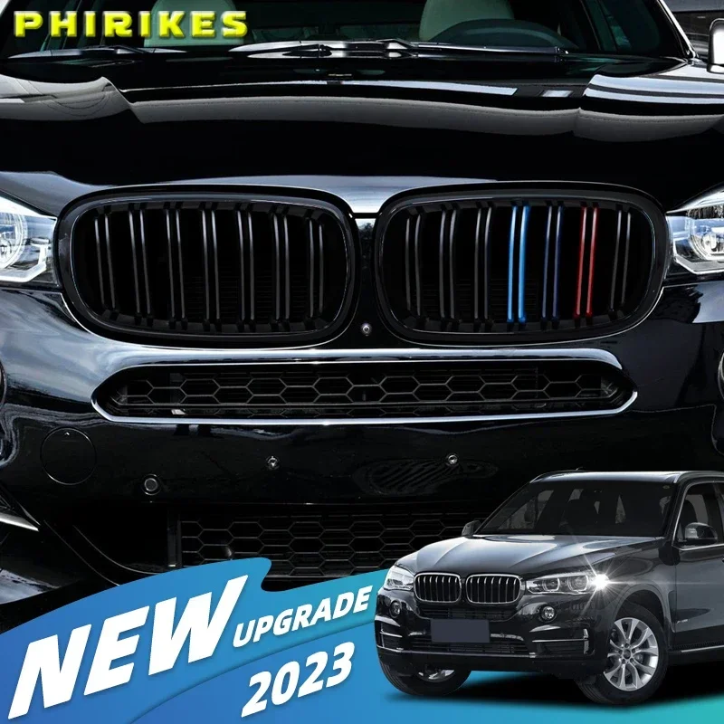 

Высококачественный передний бампер решетка для BMW X5 X6 M F15 F16 F85 F86 14-17 ABS глянцевый черный гоночный гриль