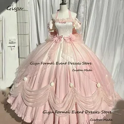 Giyu Exquisite Gradient Color Quinceanera Dress Halter Bow Floor-Length Ball Gown Birthday Party Dress Draped