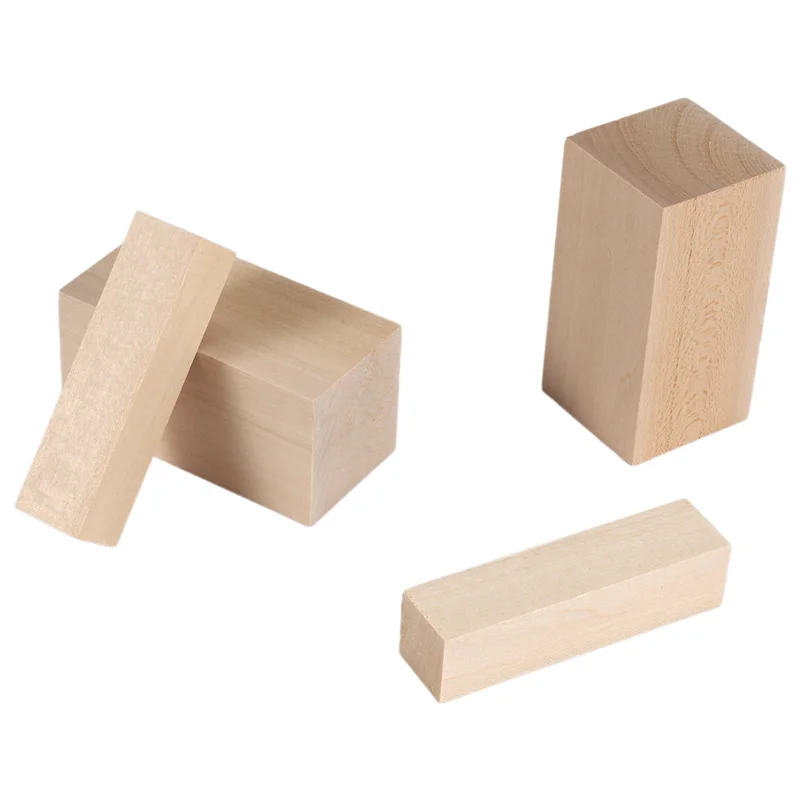 F-T Paquete de 10 bloques para tallar tilo, kit de bloques para tallar en blanco para principiantes, bloques para tallar de madera sin terminar (5L + 5S)