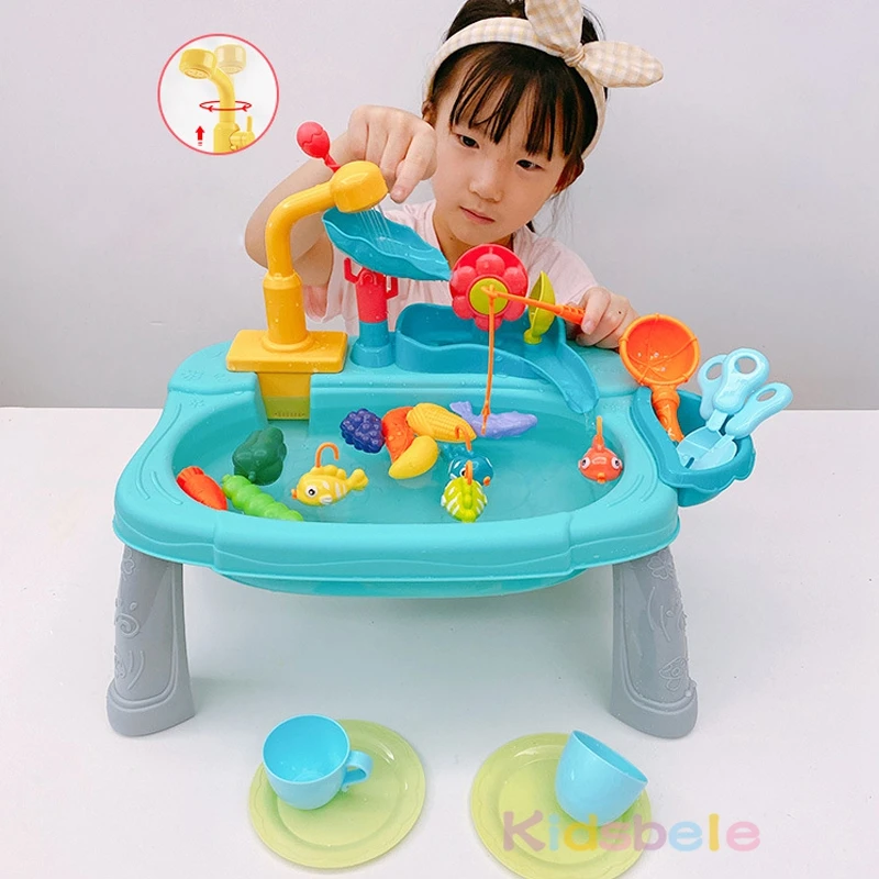 

Good Quality Kids Kitchen Sink Toys Dishwasher ing Toy With Running Water Pretend Food Fishing Toy Role ing Girls Toys